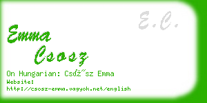emma csosz business card